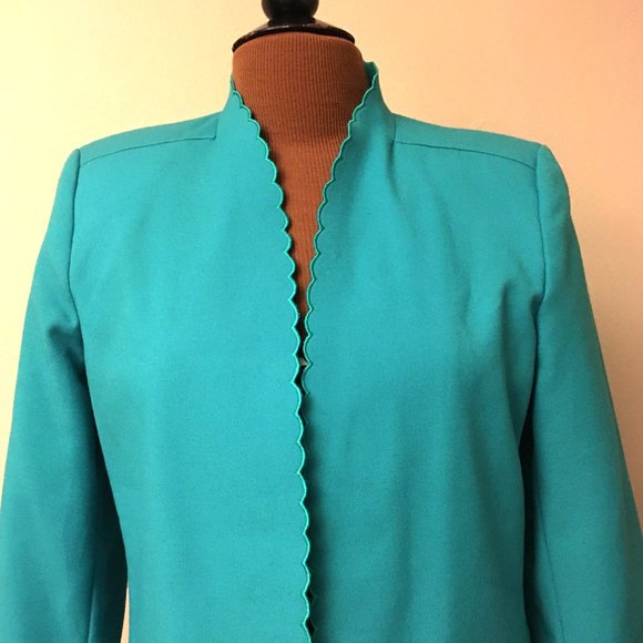 SASSON Blazer with Scalloped Edging | Vintage 1980s - Picture 3 of 12